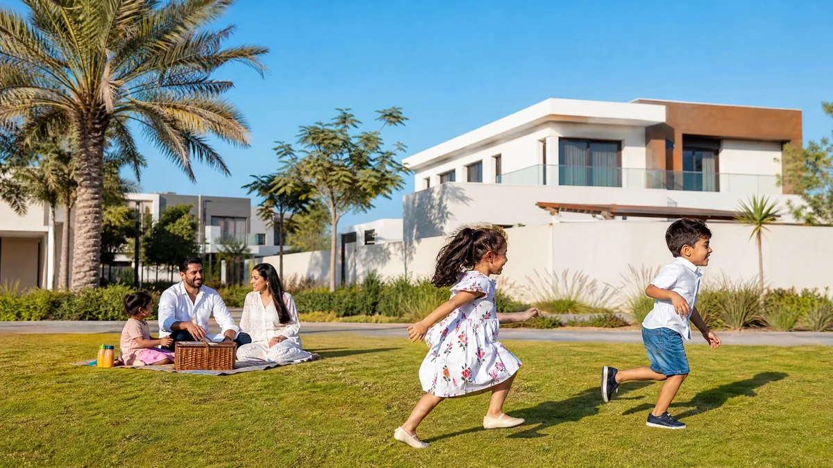 Vita familiare in una community residenziale di Dubai