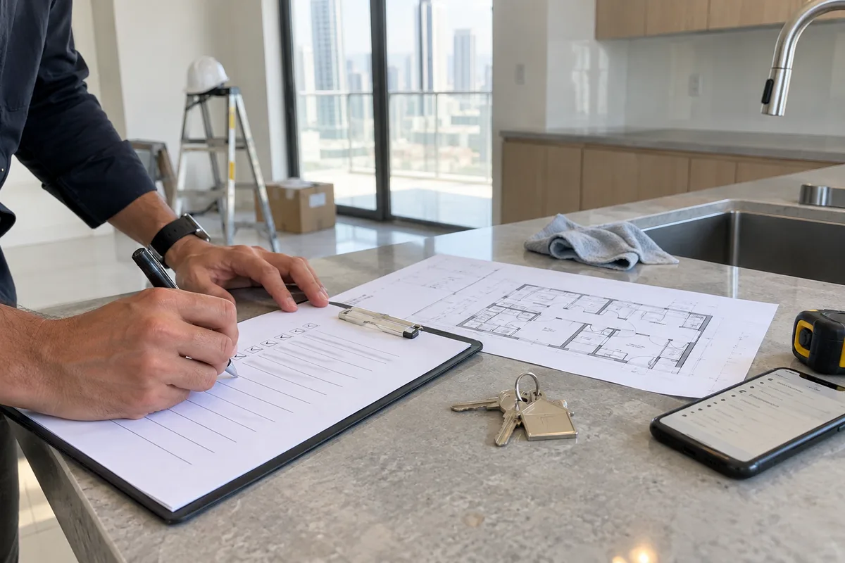 Checklist handover per controllare finiture e difetti di un immobile a Dubai