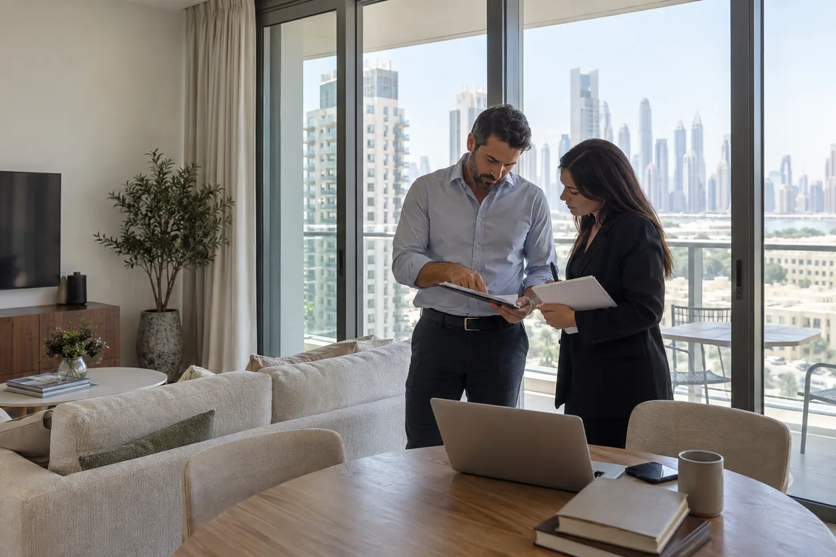 Visita di un appartamento a Dubai per valutare liquidità e qualità difensiva