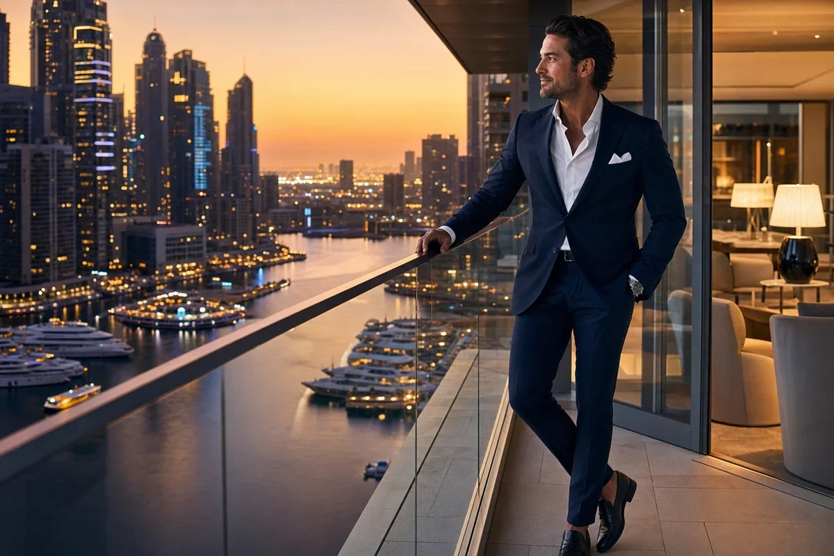 Italian investor Dubai luxury apartment terrace 2026