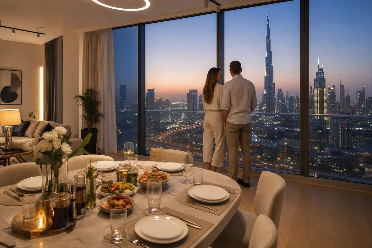 Luxury apartment with city view in Dubai