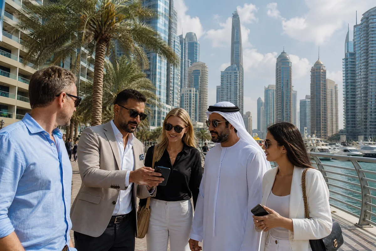 International investors at Dubai Marina