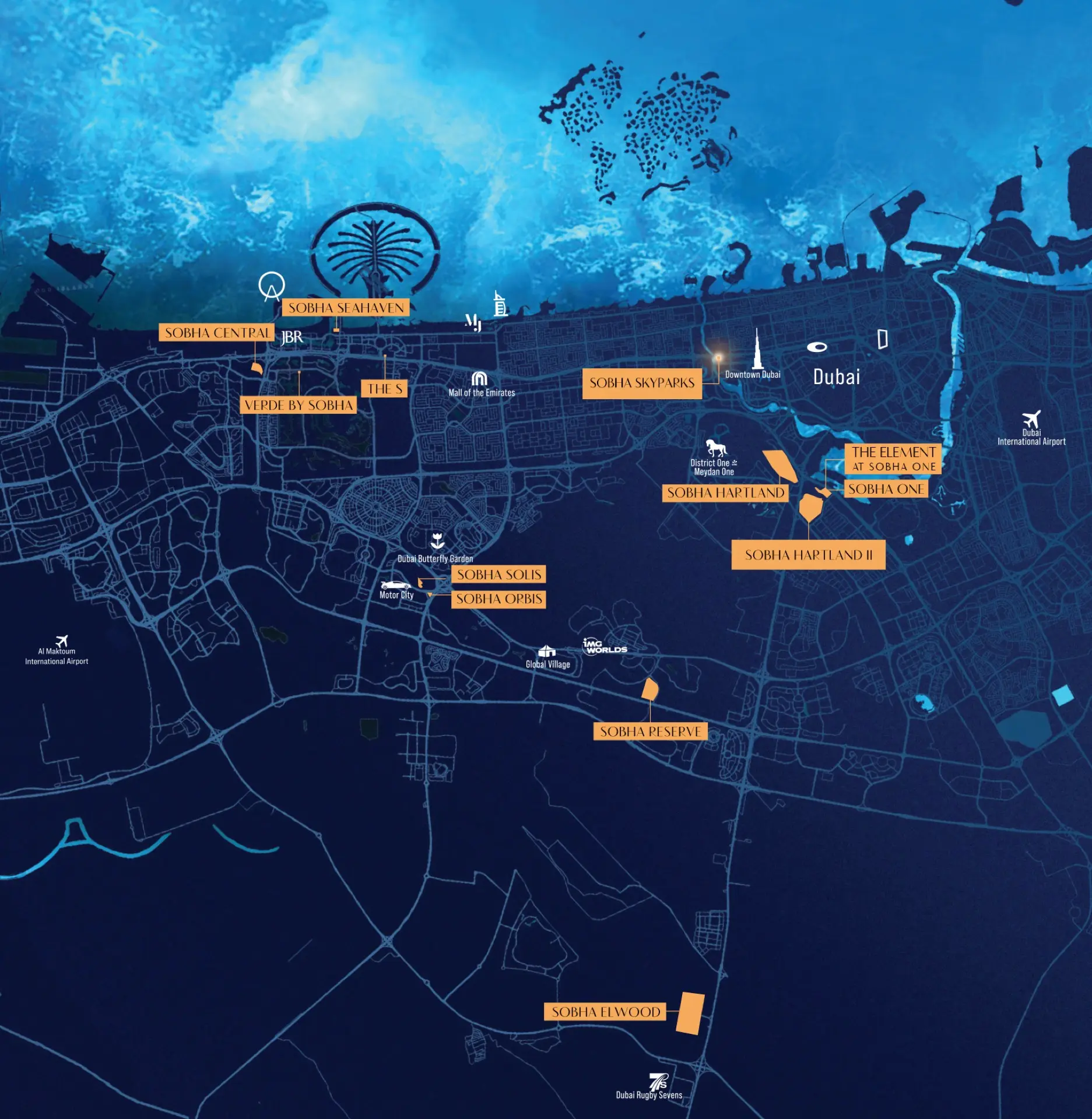 SkyParks - location plan - Micro sobha-skyparks