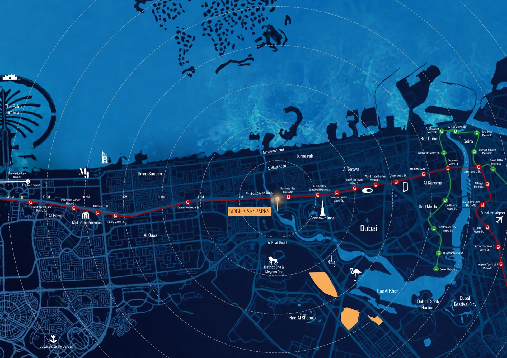 SkyParks - location plan - Micro sobha-skyparks