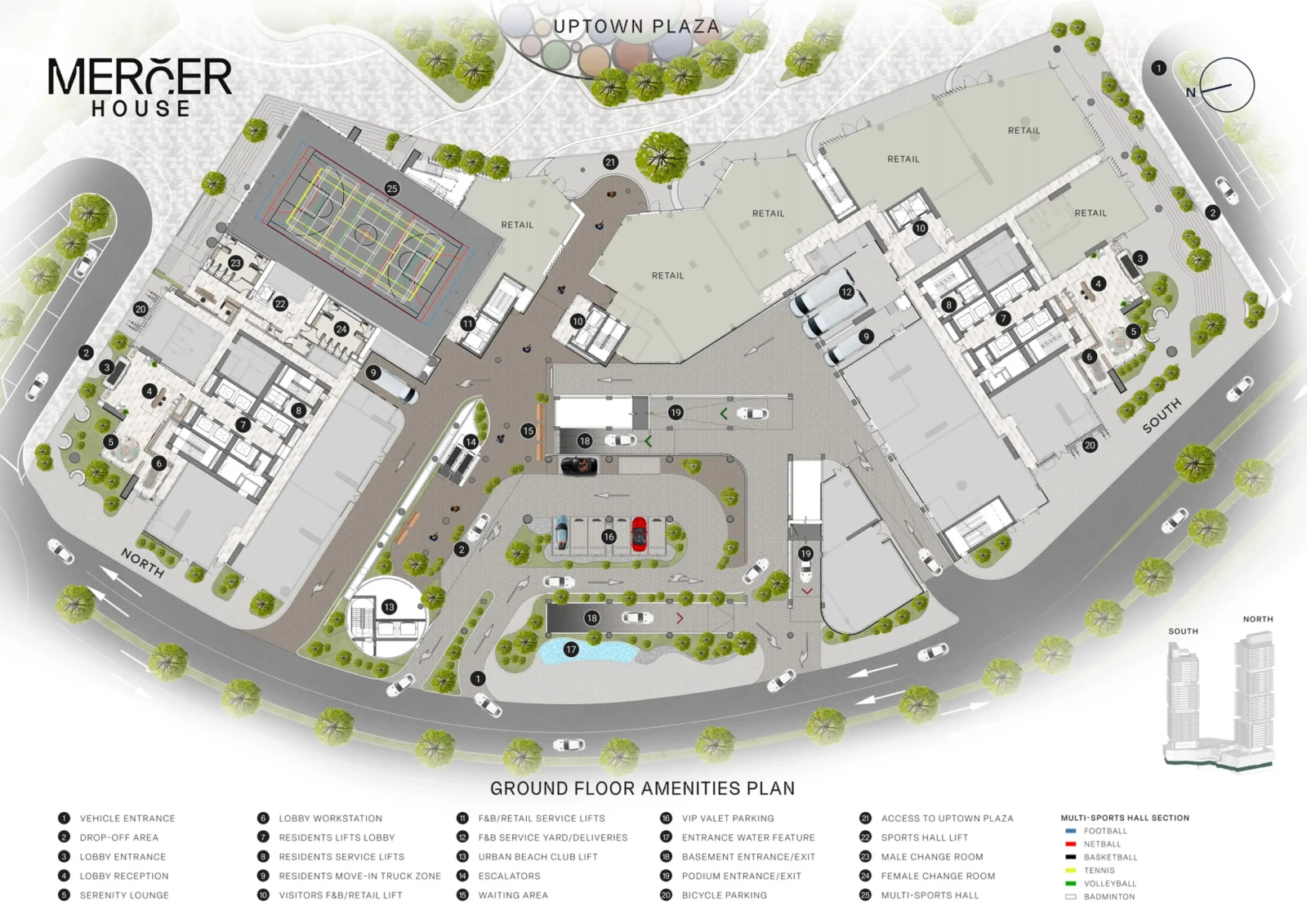 mercer house amenities plan north tower 1 8